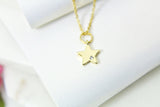 Star Necklace, TINY Gold Star Charm Necklace, Dainty Necklace, Delicate Minimal Necklace, Mothers Day Gift, Sister Gift, G052