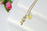 Gold Rose Necklace, June Birth Month Flower Jewelry, June Birthday Jewelry Gift,
