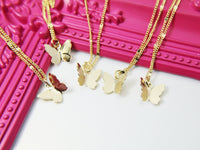 Gold Butterfly Necklace, Retirement Gift, Best Friend Gift, Sister Gift, Butterfly, N1736