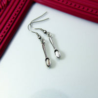 Silver Spoon Charm Earrings, Miniature Spoon Earrings, N1564