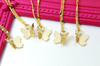 Gold Butterfly Necklace, Retirement Gift, Best Friend Gift, Sister Gift, Butterfly, N1736