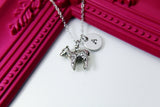 Silver Lamb Charm Necklace - Lebua Jewelry, Personalized Customized Monogram Jewelry, N1587A