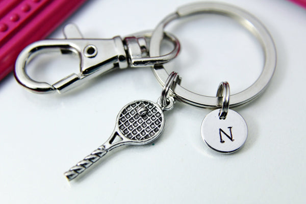 Silver Tennis Keychain, Best Birthday Christmas Unique Gifts for Tennis Coach Gifts, Tennis Team Gifts,Daughter Granddaughter Cousin, N1986