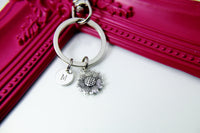 Sunflower Keychain, Sunflower Charm, Girlfriend Gift, Valentine's Gift for Her, Gardener Gift, N2238