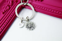 Sunflower Keychain, Sunflower Charm, Girlfriend Gift, Valentine's Gift for Her, Gardener Gift, N2238
