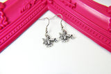 Silver Fairy Charm Earrings, Angel Charm Earrings, Fairytale Jewelry, N2317