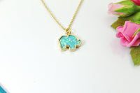 Gold Elephant Necklace, Mother's Day Gift, N2610