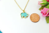 Gold Elephant Necklace, Mother's Day Gift, N2610