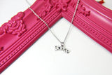 Silver Dance Charm Necklace, Monogram Jewelry, N2667