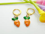 Orange Carrot Earrings, Gold Carrot Radish Charm Earrings, Veggies Jewelry, Best Gift Best Friends, Mom, Aunt, Sister, Grand Daughter, N2968