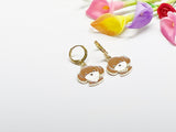 Granddaughter Earrings, Gold Dog Earrings, Cute Puddle Charm Earrings, Pet Lover Gift, N3143