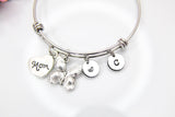 Mom Bracelet, Silver Mom Butterfly Bracelet, Mom Charm, Mom Gift, Mother's Day Gift, Personalized Gift, N3408