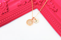 Rose Gold Rose Quartz Necklace, Birthday's Gift, Mother's Day Gift, Gemstone Birthstone Necklace, Personalized Gift, N3381