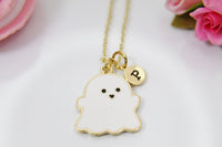 Cute Ghost Necklace, Fall Autumn Halloween Gifts, Personalized, Christmas Gifts, Birthday Gift, Appreciation Gift, Thank You Gift, N3684