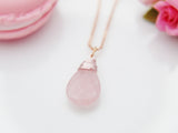 Rose Quartz Necklace, Talisman for Unconditional Love, Energy Crystal Healing, Best Christmas Gift for Girlfriend, Sister, N3903
