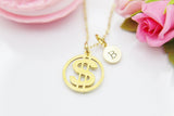 Gold Dollar Sign Necklace, Dollar Money, Christmas Gift, Thank You Gift, Mom Gift, Aunt Gift, Sister Gift, Daughter Gift, Niece Gift, N3869