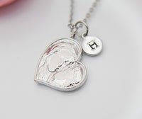 Best Christmas Gift for Mom, Grandmother, Great Grandma, Aunt, Heart Mother Daughter Necklace, Personalized Gift, N3875