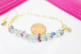 Fluorite Bracelet, Natural Gemstone Jewelry N3981