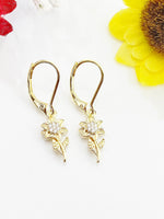 Sunflower Earrings, Sunflower Jewelry Gift, Sunflower, Girlfriends Gifts, Hypoallergenic Gold Earrings, L010