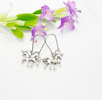 Unicorn Earrings, Unicorn Charm, Unicorn Jewelry Gift, Girl Gift, Hypoallergenic Earrings, Silver Earrings, L107