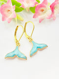 Mermaid Tail Earrings, Hypoallergenic Earrings, Fish Tail Charm, Mermaid Jewelry Gift, Dangle Hoop Earrings, L122