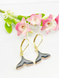 Mermaid Tail Earrings, Hypoallergenic Earrings, Fish Tail Charm, Mermaid Jewelry Gift, Dangle Hoop Earrings, L124