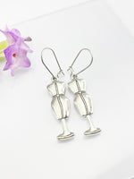 Mannequin Earrings, Tailor Seamstress Jewelry Gift, Dress Maker Fashion Student Gift, Birthday Gift, Hypoallergenic, Silver Earrings, L031