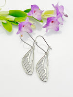 Butterfly Wing Earrings, Butterfly Wing Charm, Butterfly Jewelry Gift, Hypoallergenic Earrings, Silver Earrings, L089