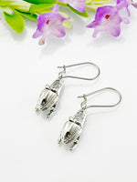Snowmobile Earrings, Snowmobile Charm, Snowmobile Jewelry Gift, Hypoallergenic Earrings, Silver Earrings, L096