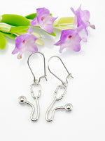 Stethoscope Earrings, Stethoscope Charm, Doctor Nurse Medical School Jewelry Gift, Hypoallergenic Earrings, Silver Earrings, L101