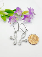 Stethoscope Earrings, Stethoscope Charm, Doctor Nurse Medical School Jewelry Gift, Hypoallergenic Earrings, Silver Earrings, L101