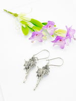 Seashell Earrings, Whelk Sea Snail Shells Conch Charm, Seashells Jewelry Gift, Hypoallergenic Earrings, Silver Earrings, L102