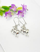 Unicorn Earrings, Unicorn Charm, Unicorn Jewelry Gift, Girl Gift, Hypoallergenic Earrings, Silver Earrings, L106
