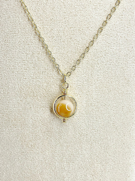 Topaz Jade Necklace, Spinner Necklace, Abundance Happiness Good Fortune Necklace, Gemstone, Crystal Energy Healing, L365