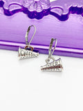 Cheerleader Earrings, Megaphone Charms, Cheerleader Jewelry Gifts, Hypoallergenic Earrings, L412