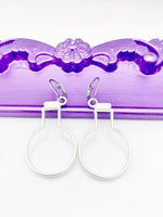 Beaker Earrings, Hypoallergenic Earrings, Lab Beaker Charm, Beaker Reacher Lab Jewelry Gift, Dangle Hoop Lever back Earrings, L310