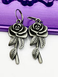 Rose Earrings, Rose Charms, Valentine's Day Jewelry Gifts, Hypoallergenic Earrings, L417