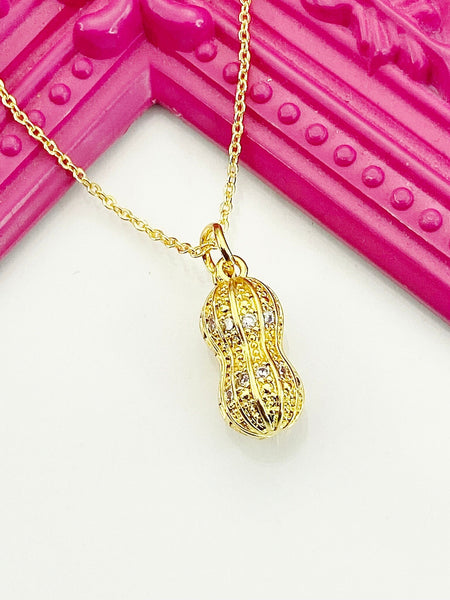 Gold Peanut Necklace, L429