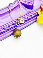 Best Mother's Day Gift for Mom Grandma Aunt, Tiger Eye Necklace, Spinner Necklace, Authentic Gemstone, Personalized Gift, N4691