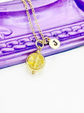 Best Mother's Day Gift for Mom Grandma Aunt, Citrine Necklace, Spinner Necklace, Authentic Gemstone, Personalized Gift, N4692