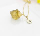Natural Quartz Necklace, Gemstone Jewelry, Real 18K Gold Plated Dainty Necklace, Personized Necklace Gift, L492