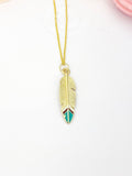 Gold Feather Necklace - Lebua Jewelry, Birthday Gifts, N5195A