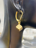 Gold Dice Earrings - LeBua Jewelry, Hypoallergenic Earrings, Luck Gift, N124A