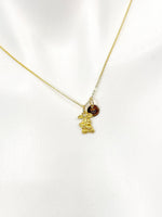 Gold Rabbit Holding Carrot Necklace - Lebua Jewelry, Birthday Gifts, Personalized Gifts, N5202