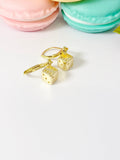 Gold Dice Earrings - LeBua Jewelry, Hypoallergenic Earrings, Luck Gift, N124A