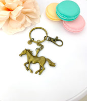 Bronze Horse Charm Keychain - LeBua Jewelry, Personalize Customized Jewelry Gifts, N4653A