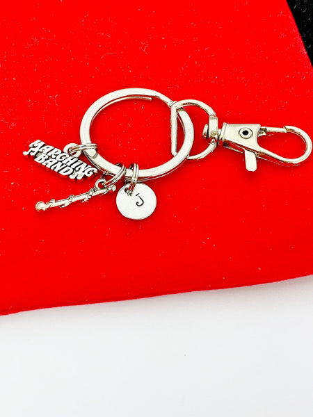 Drum Major Marching Band Keychain - LeBua Jewelry, School Band Gift, Personalized Customized Jewelry Gifts, N1364A