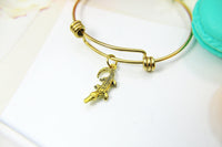 Gold or Silver Alligator Charm Bracelet - Lebua Jewelry, Zoo Specialist Reptiles Jewelry Gifts, Personalized Customized Gifts, N1892B