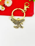 Gold Flying Eagle Charm Keychain - Lebua Jewelry, Best Christmas Jewelry Gifts, Personalized Customized Gifts, N3669C