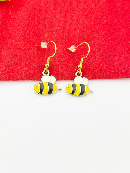 Gold Bee Charm Earrings, Best Seller Christmas Gifts for Girls, N3137A